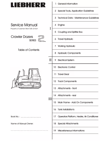 LIEBHERR PR722 SERIES 2 LITRONIC CRAWLER DOZER Service Repair Manual