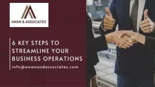 6 Key Steps to Streamline Your Business Operations
