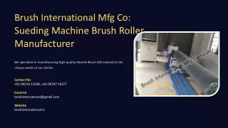Sueding Machine Brush Roller Manufacturer, Best Sueding Machine Brush Roller Man