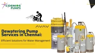 Dewatering Pump Services in Chennai Efficient Solutions for Water Management