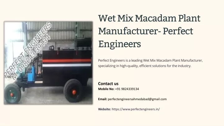 wet mix macadam plant manufacturer perfect