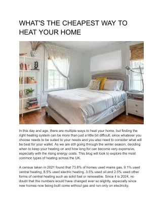 what s the cheapest way to heat your home