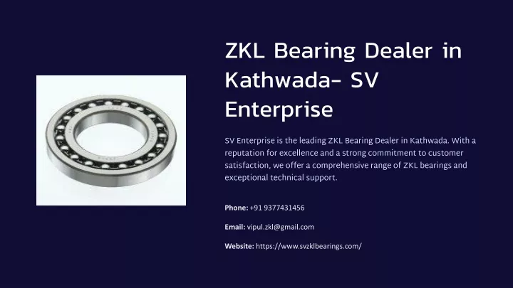 zkl bearing dealer in kathwada sv enterprise