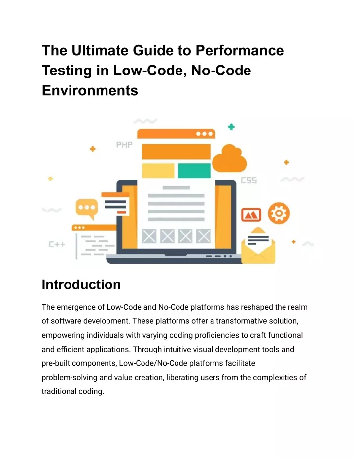 the ultimate guide to performance testing