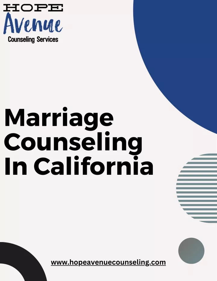 marriage counseling in california