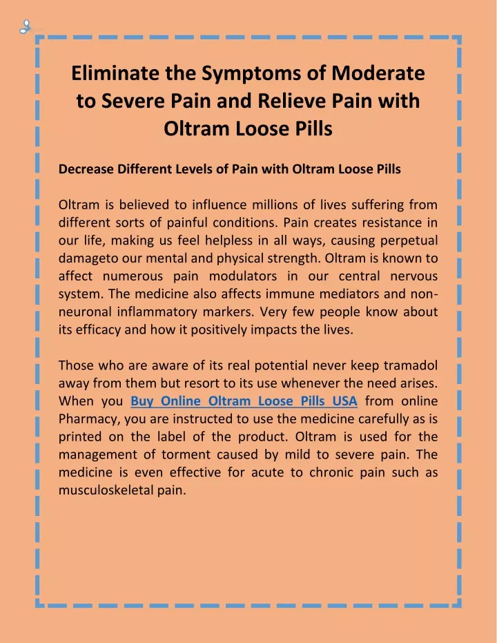 eliminate the symptoms of moderate to severe pain