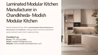 Laminated Modular Kitchen Manufacturer in Chandkheda, Best Laminated Modular Kit