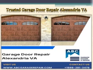 Trusted Garage Door Repair Alexandria VA