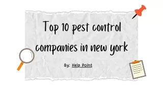 Top Pest Control Companies New York