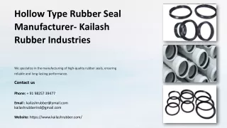 hollow type rubber seal manufacturer kailash