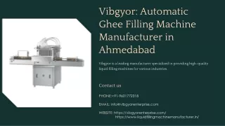 Automatic Ghee Filling Machine Manufacturer in Ahmedabad, Best Automatic Ghee Fi