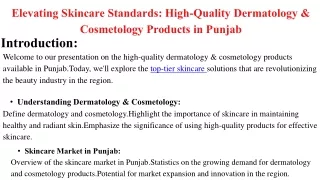 High Quality of Dermatology & Cosmetology Products In Punjab