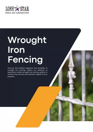 Wrought Iron Fencing Timeless Elegance and Security