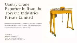 Gantry Crane Exporter in Rwanda, Best Gantry Crane Exporter in Rwanda