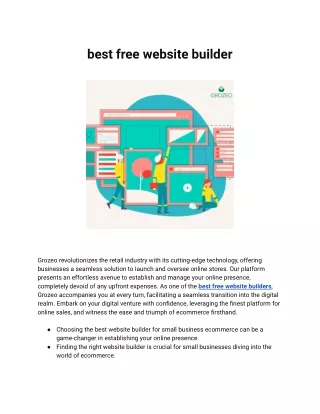 best free website builder - Grozeo