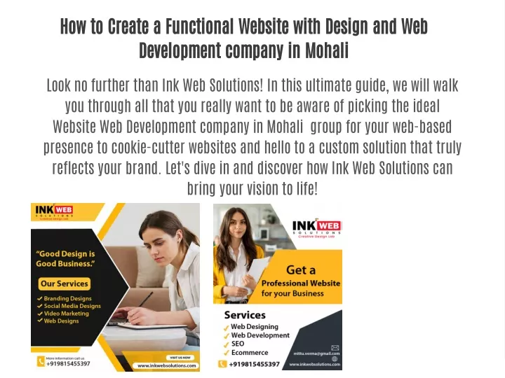how to create a functional website with design