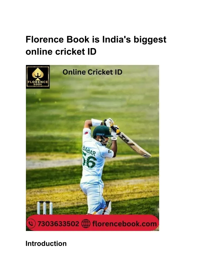 florence book is india s biggest online cricket id