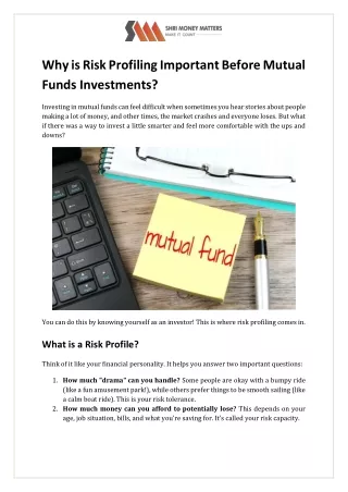 Why is Risk Profiling Important Before Mutual Funds Investments doc