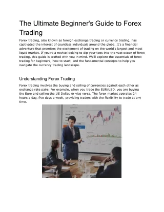 The Ultimate Beginner's Guide to Forex Trading