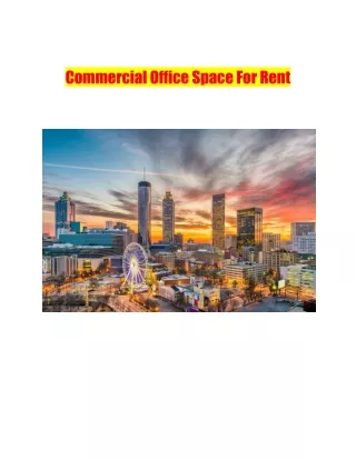Commercial Office Space For Rent