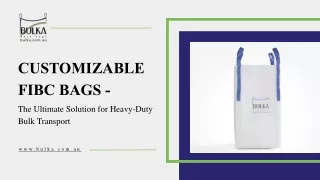 Customizable FIBC Heavy Duty Jumbo Bags | Bulka Australia