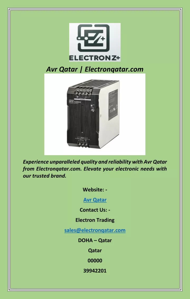 avr qatar electronqatar com