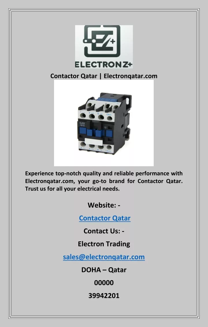 contactor qatar electronqatar com