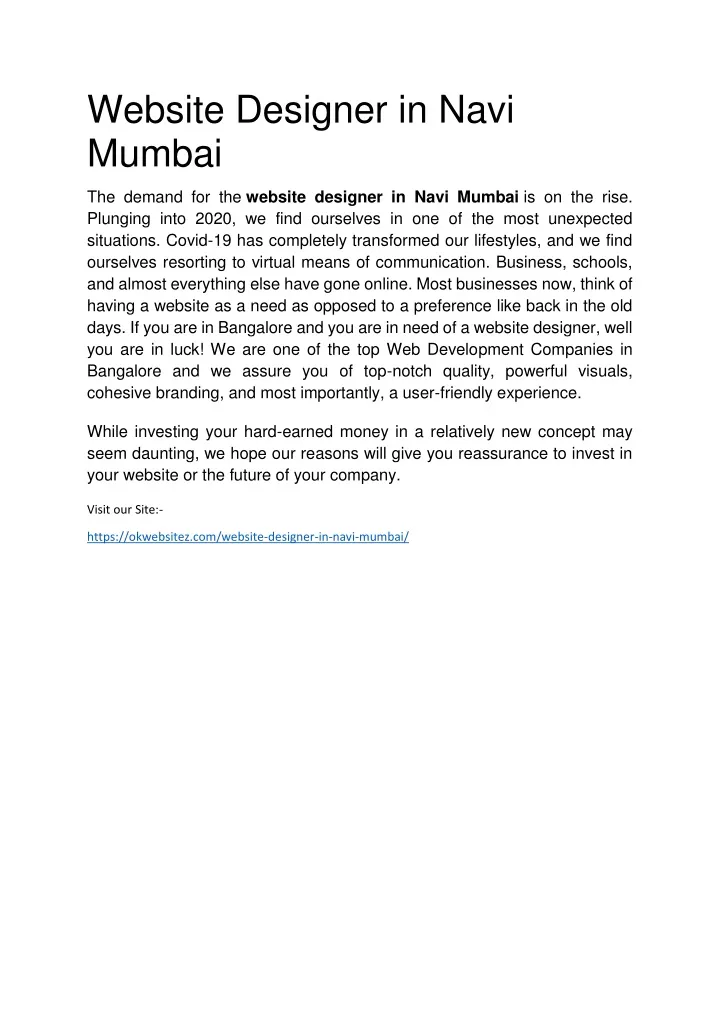 website designer in navi mumbai