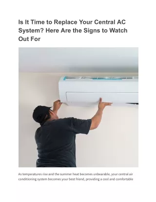 Is It Time to Replace Your Central AC System