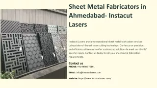 Sheet Metal Fabricators in Ahmedabad, Best Sheet Metal Fabricators in Ahmedabad