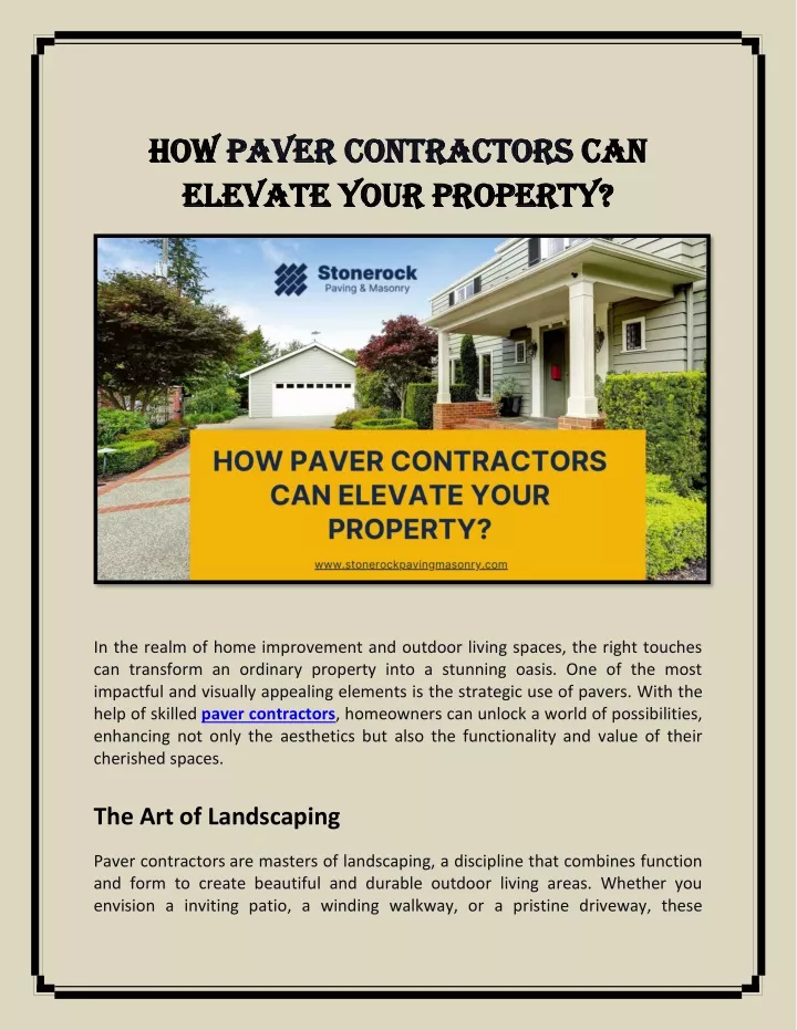 how how paver contractors paver contractors