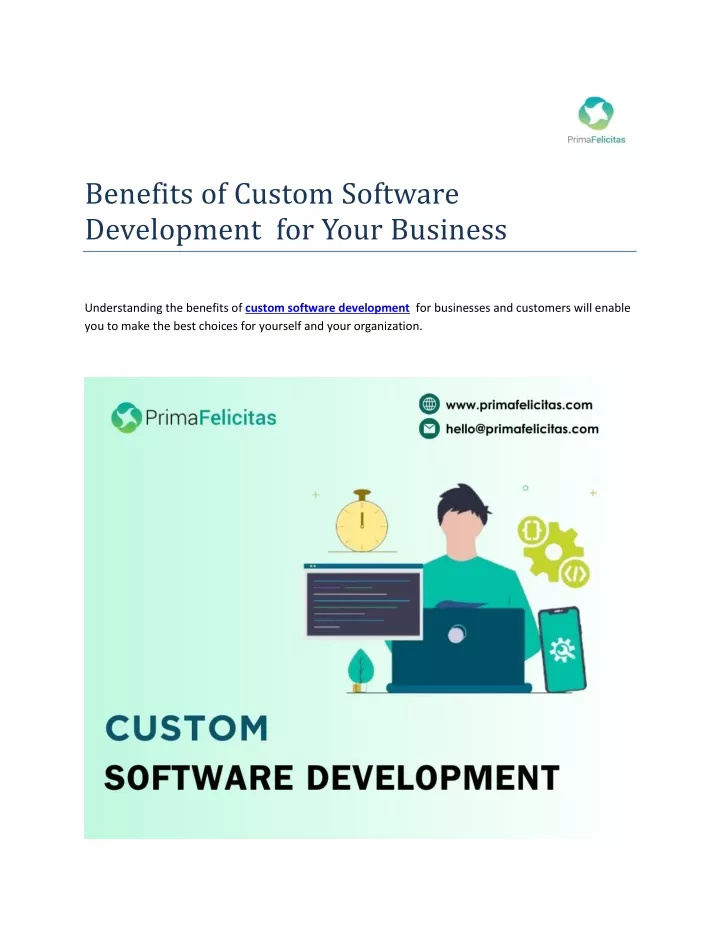 benefits of custom software development for your
