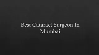 Best Cataract Surgeon In Mumbai