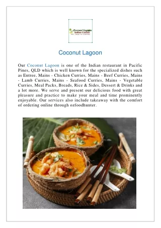 Flat 15% Offer Coconut Lagoon - Order Now!