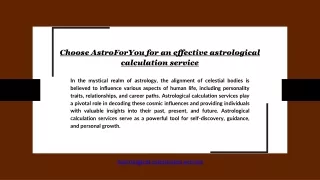 Choose AstroForYou for an effective astrological calculation service