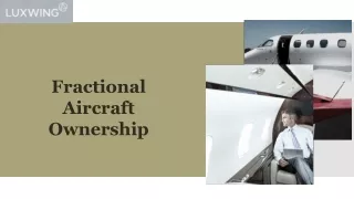 Own the Sky Fractional Aircraft Ownership Program