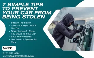 7 Simple Tips to Prevent Your Car from Being Stolen