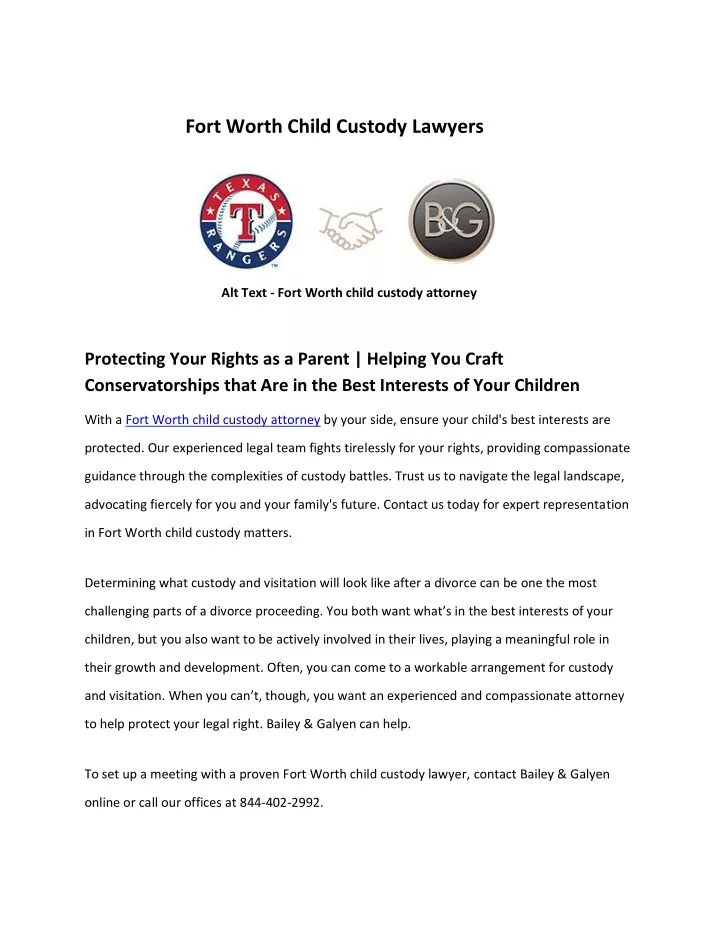 fort worth child custody lawyers