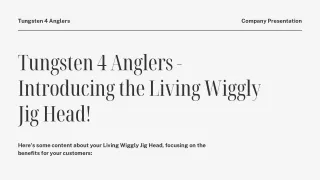 Tungsten Living Wiggly Jig Head – Tungsten 4 Anglers