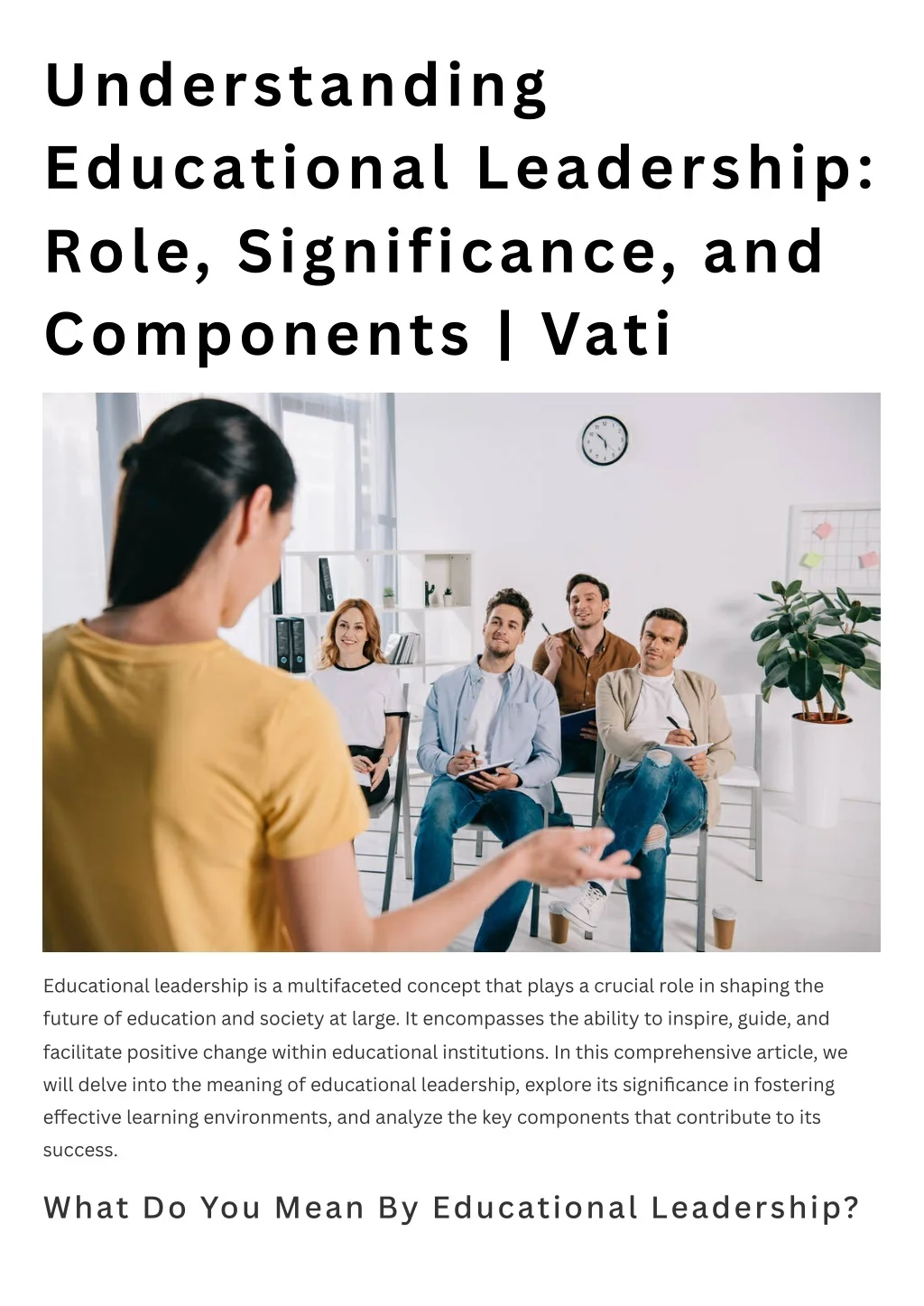 PPT - Understanding Educational Leadership Role, Significance, and ...