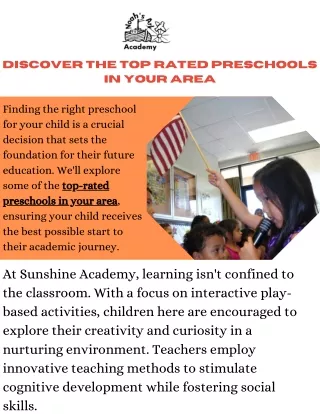 Explore The Top-Rated Preschools In My Area