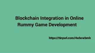 blockchain integration in online rummy game development