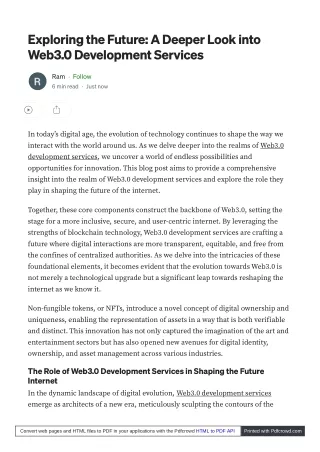 exploring the future a deeper look into web3
