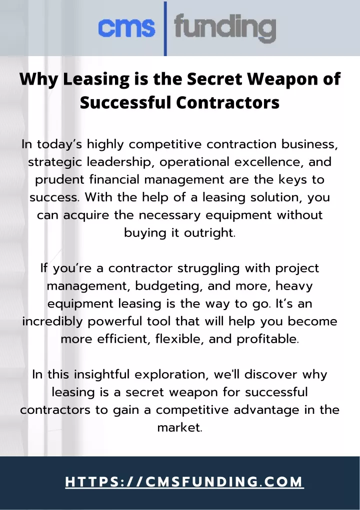 why leasing is the secret weapon of successful