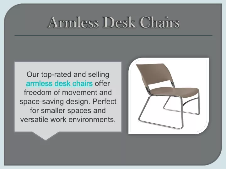 armless desk chairs