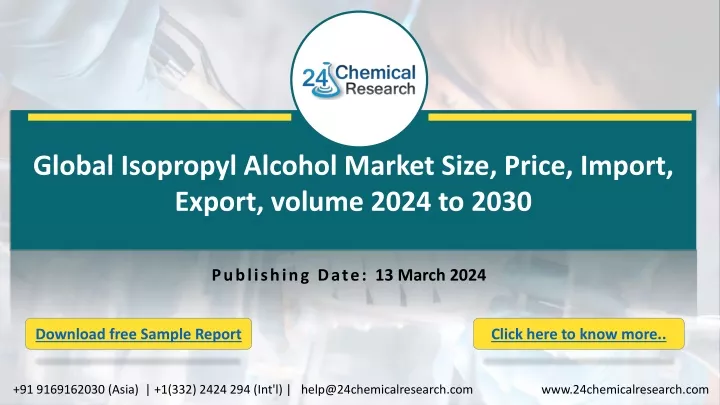 global isopropyl alcohol market size price import