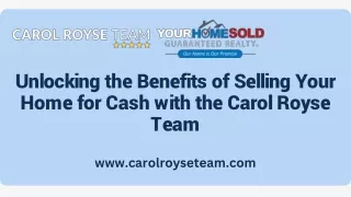 Unlocking the Benefits of Selling Your Home for Cash