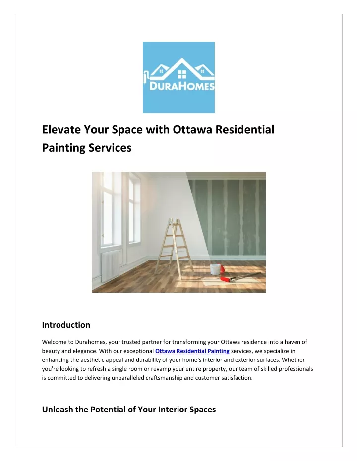 elevate your space with ottawa residential