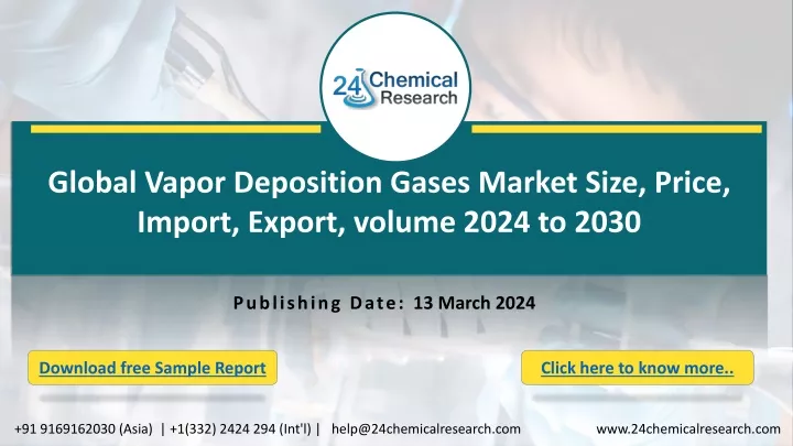 global vapor deposition gases market size price