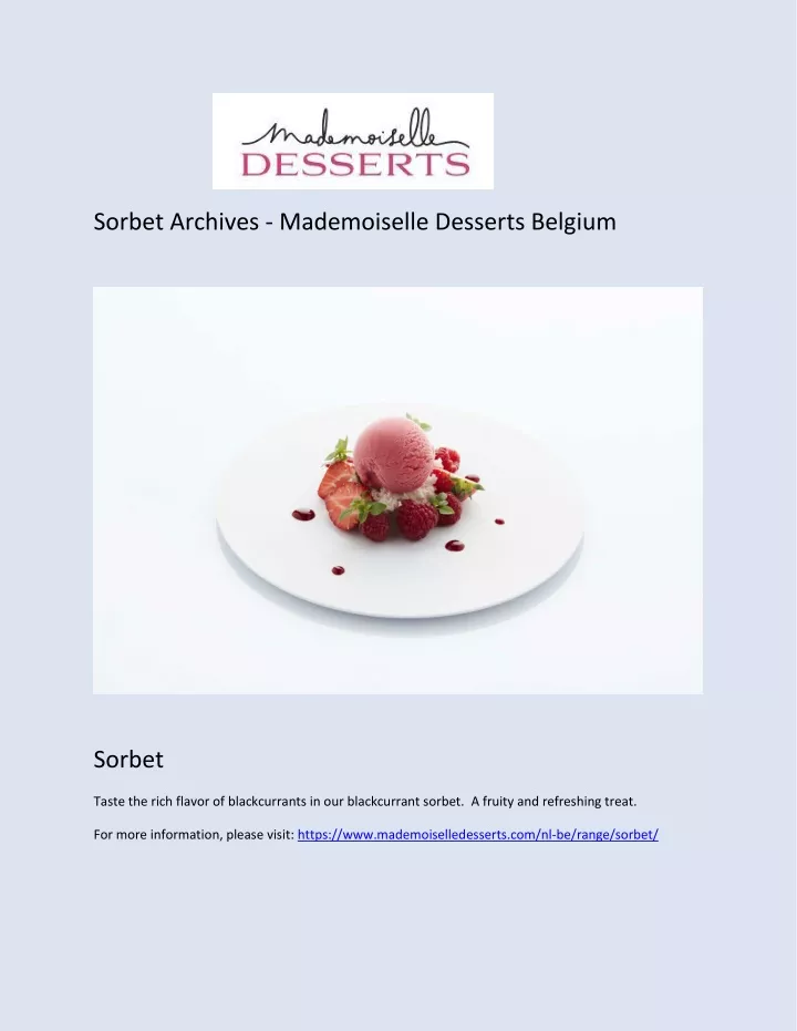 sorbet archives mademoiselle desserts belgium